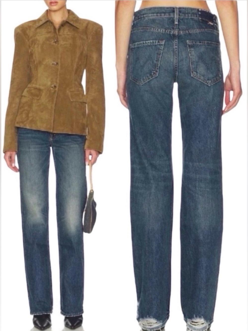 NWT MOTHER SUPERIOR Jeans Lil’ Mother Lil’ Reifler After Midnight Blue Size 25 - Picture 14 of 14